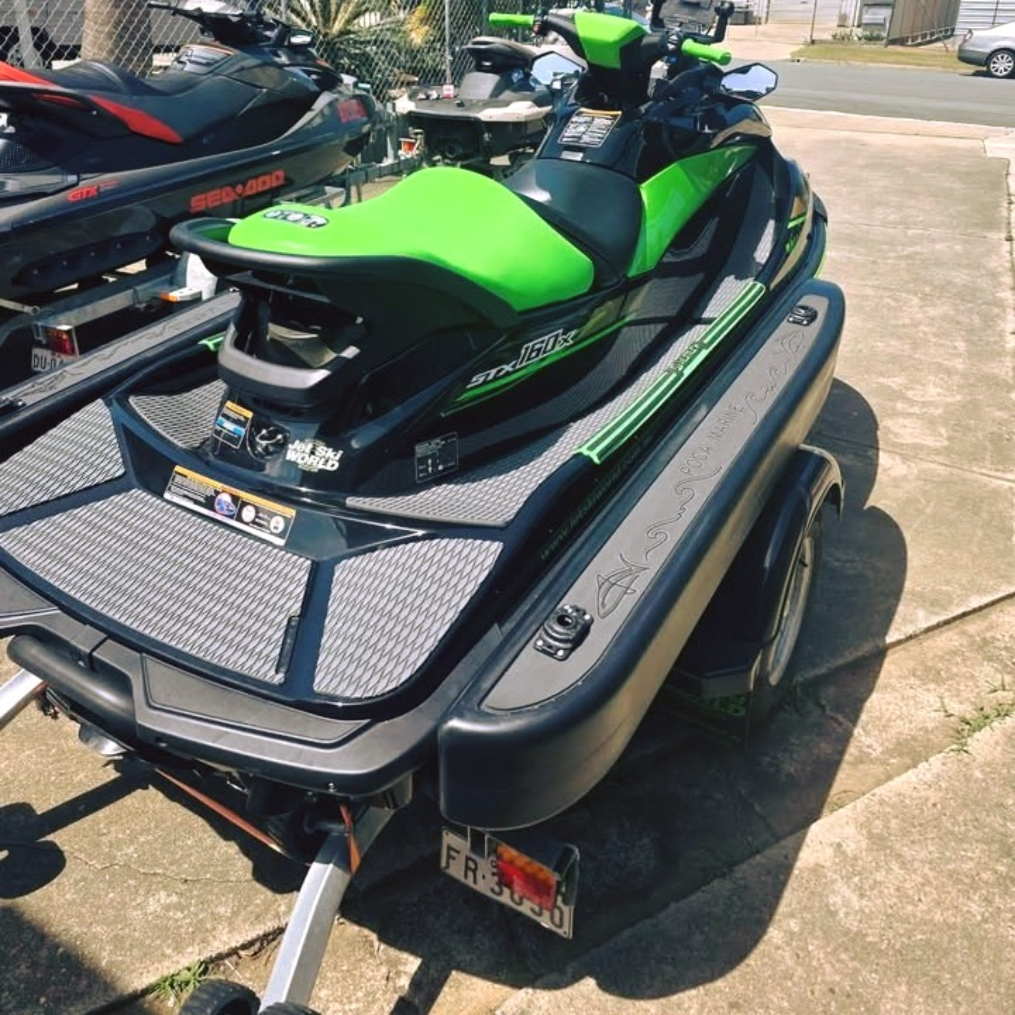 Kawasaki STX 160X with collars fitted