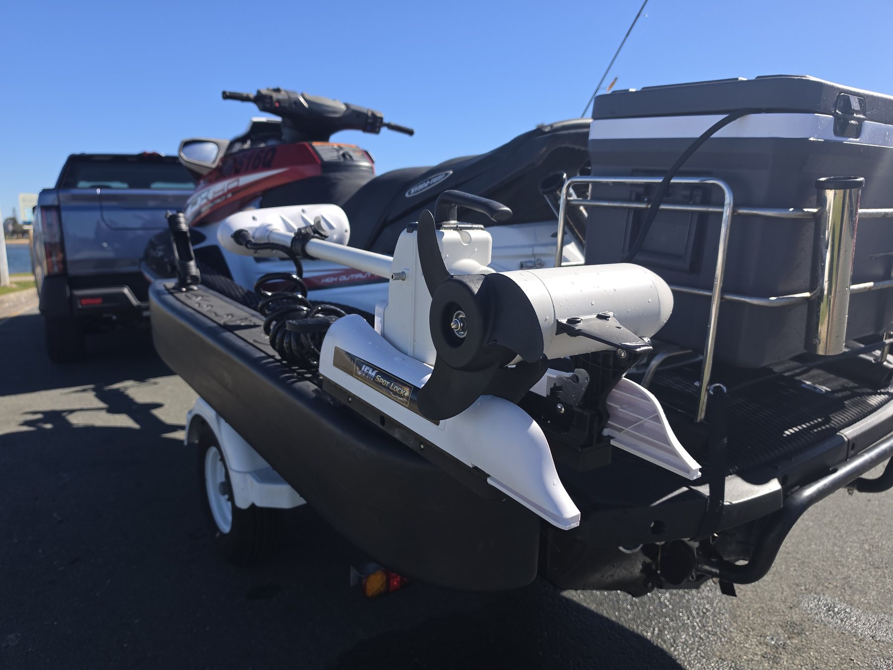 Complete JFM Spot Lock installation on a jet ski
