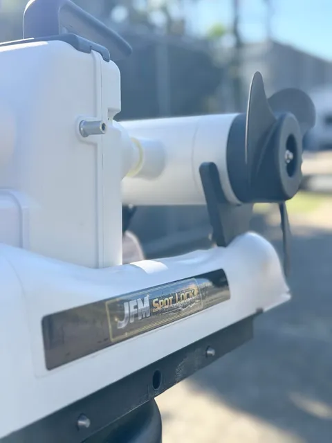 JFM Spot Lock branding on the motor